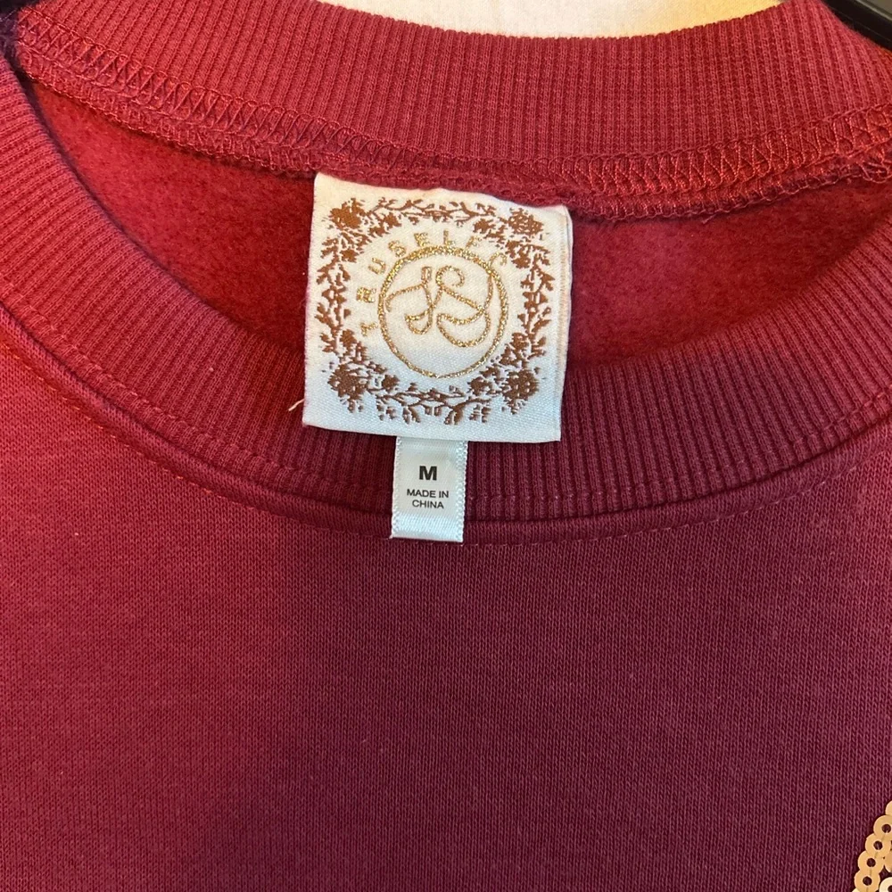 Football bling Game Day sweatshirt, burgundy, M - Picture 5 of 6